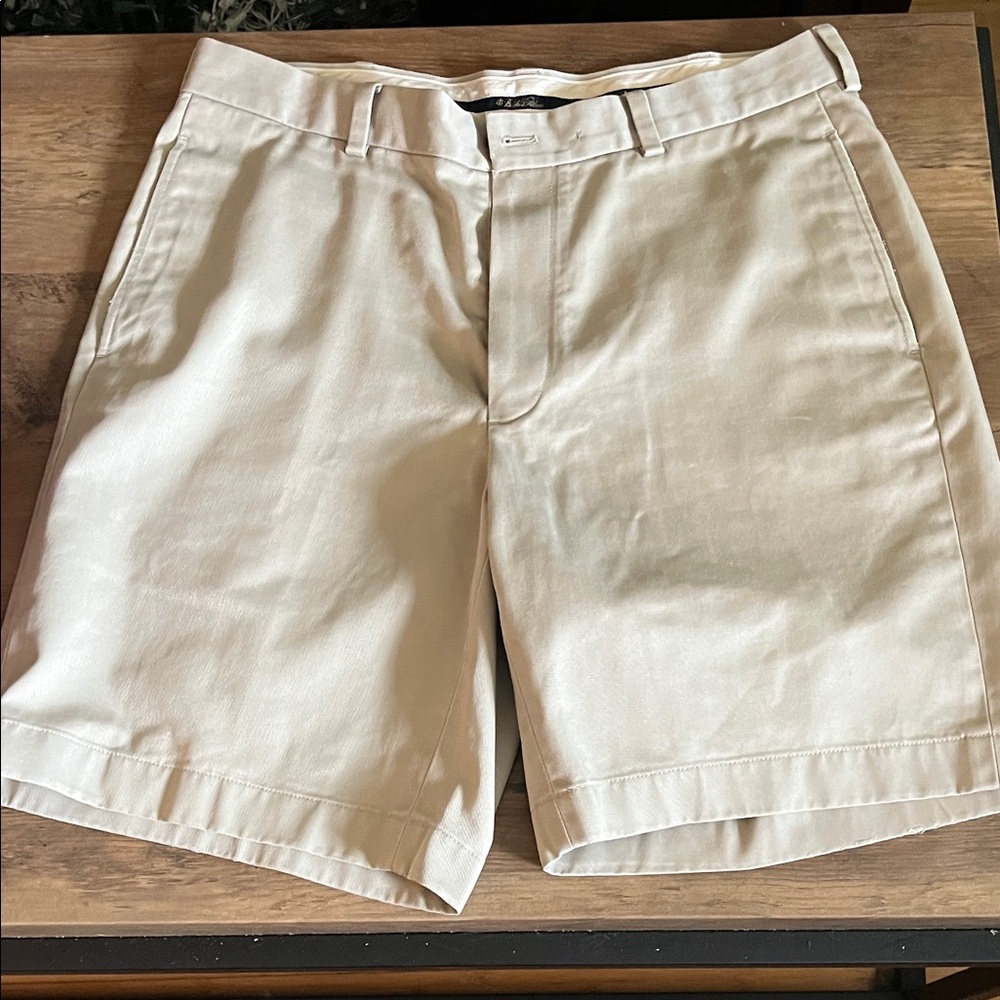 Brooks Brothers Tan Flat Front Shorts